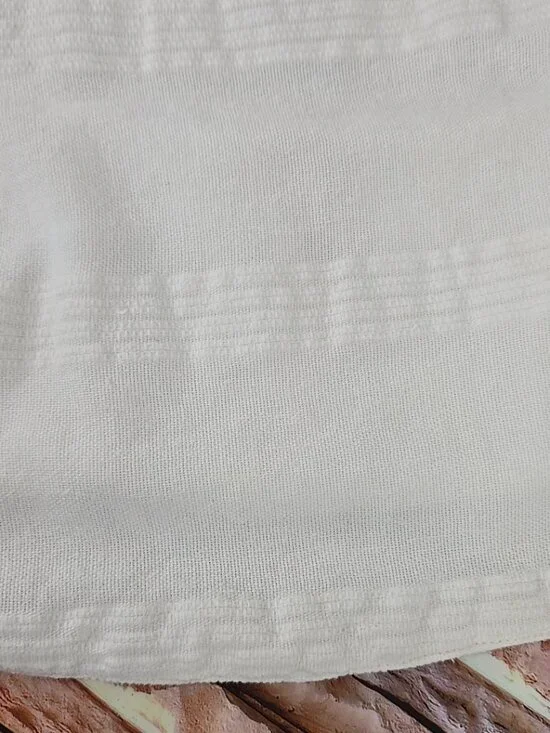 FREE PEOPLE WOMEN'S SIZE XS WHITE CROP TOP COTTON LINEN WITH SIDE BUTTONS LINED. - Picture 5 of 16